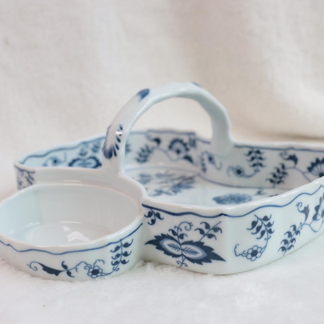 レアBlueDanubeブルーダニューブ　ストロベリーポット　ブルーオニオン