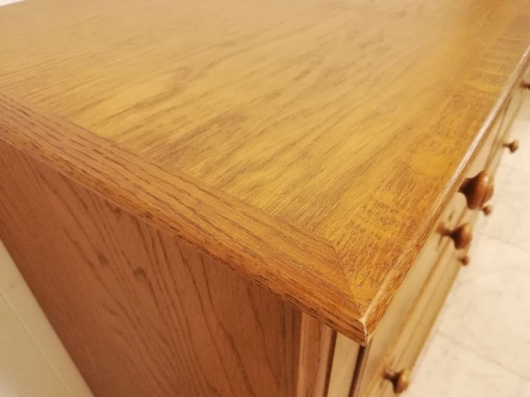 モデルルーム展示品 北海道家具 EZO グレース 高級楢材箪笥 手彫り