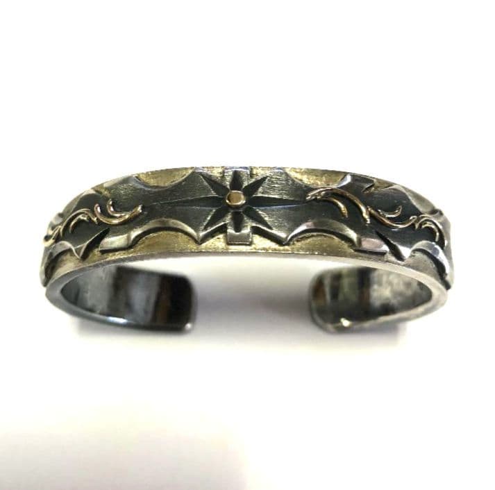 ★年末セール★ BIG HAND（シルバー・18K）ハンドメイド バングル