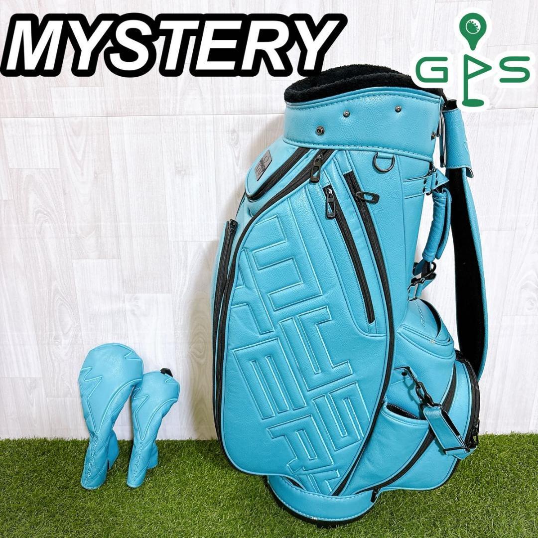 希少 MYSTERY ミステリー キャディバッグ 合成皮革 ヘッドカバー付き