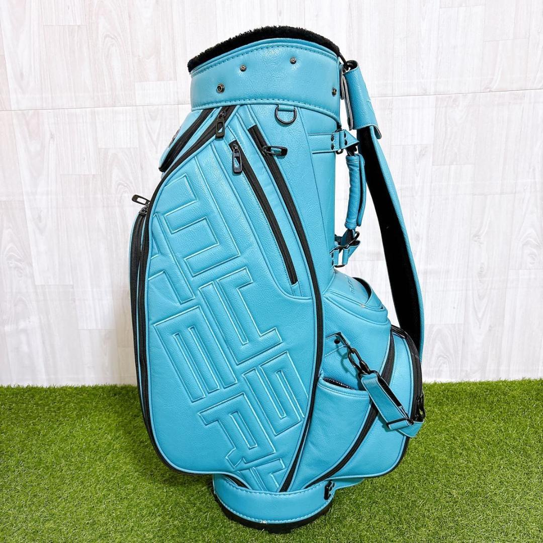 希少 MYSTERY ミステリー キャディバッグ 合成皮革 ヘッドカバー付き