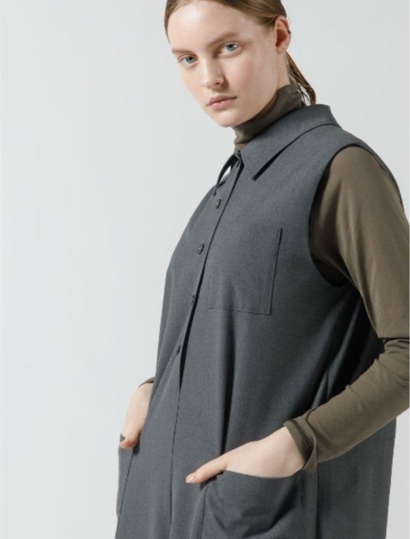 mizuiroind シャツカラーサロペット