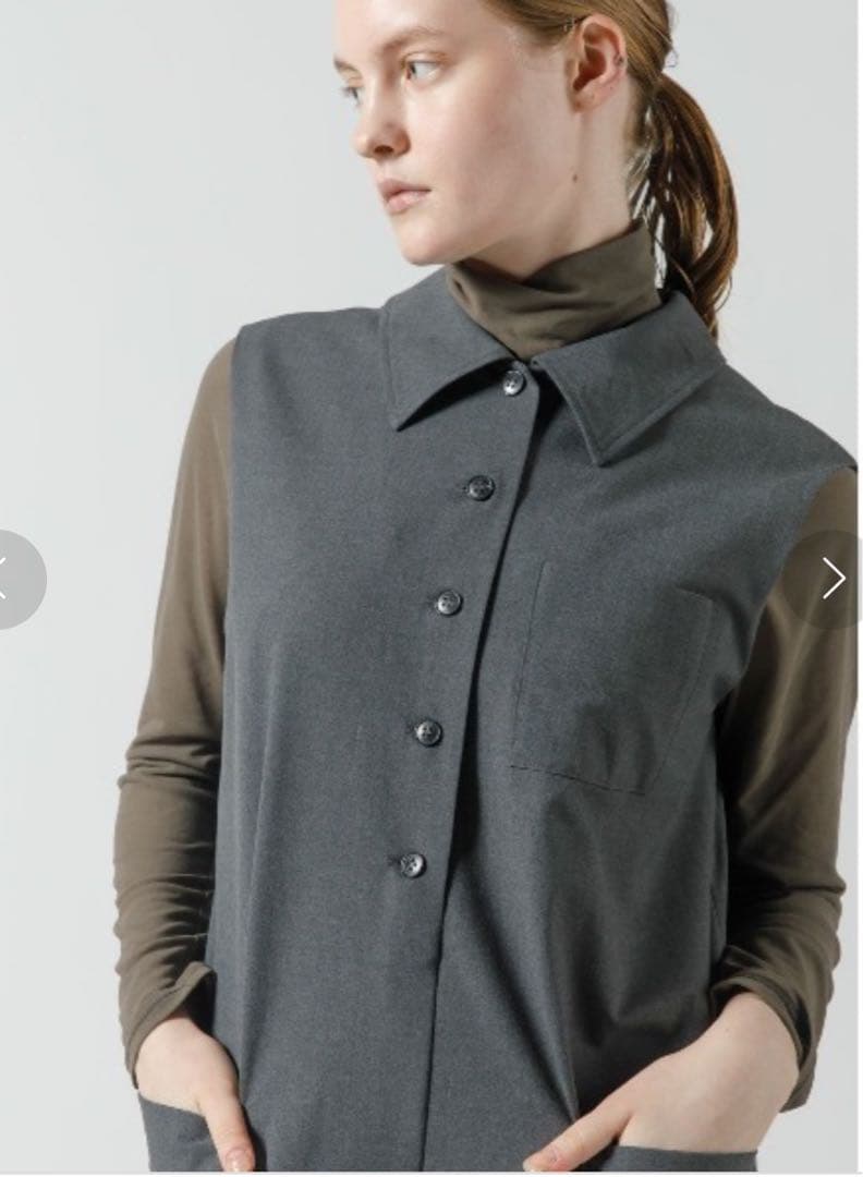 mizuiroind シャツカラーサロペット