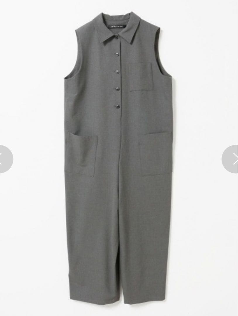 mizuiroind シャツカラーサロペット