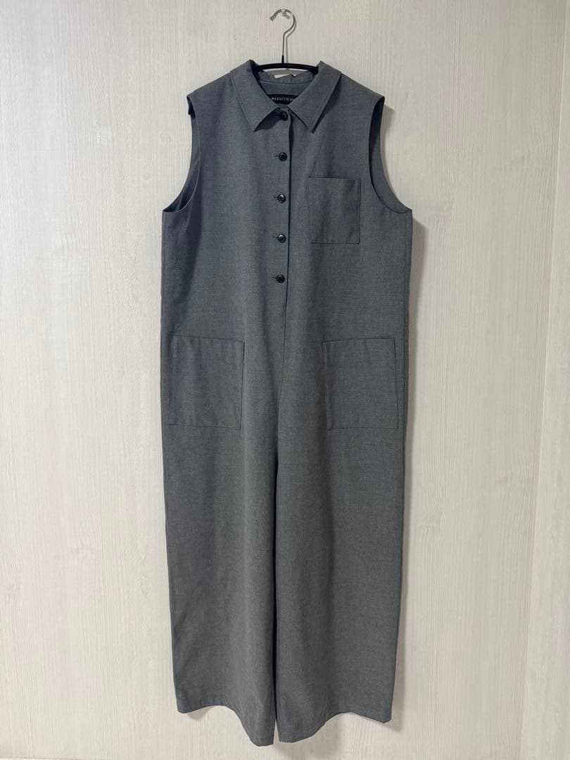 mizuiroind シャツカラーサロペット