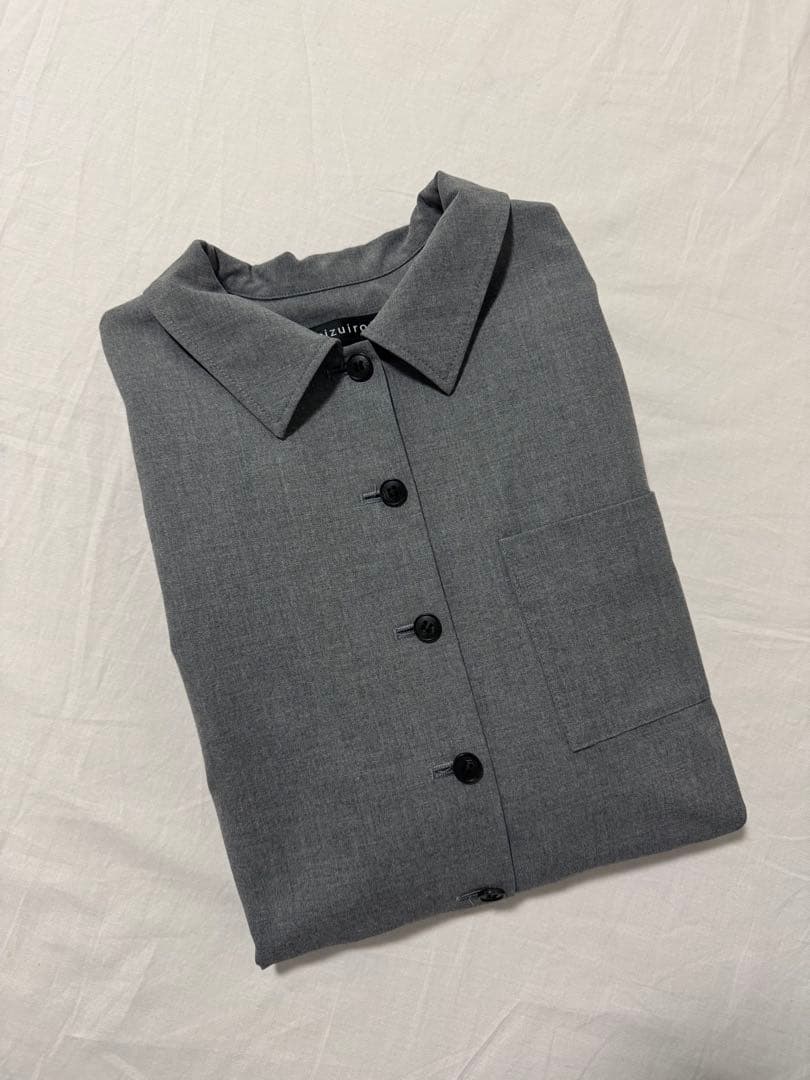 mizuiroind シャツカラーサロペット
