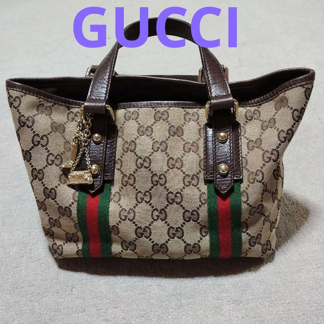 《鑑定済☆正規品》GUCCI シェリーライン ミニトートバッグ