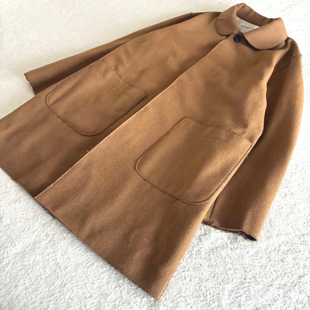 フューチャープリミティブ ウールメルトン丸襟コート ゆったり ユニセックス