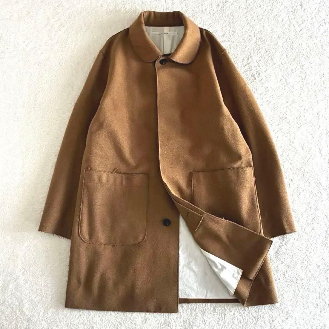 フューチャープリミティブ ウールメルトン丸襟コート ゆったり ユニセックス