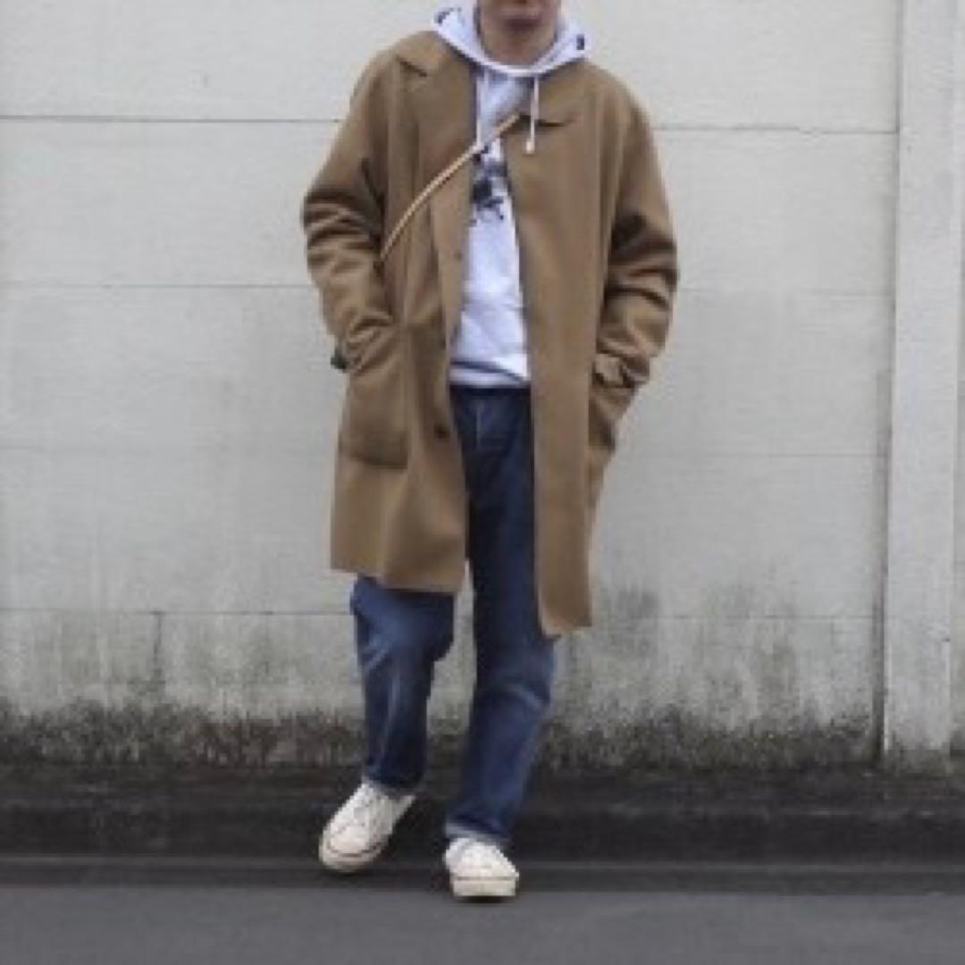 フューチャープリミティブ ウールメルトン丸襟コート ゆったり ユニセックス