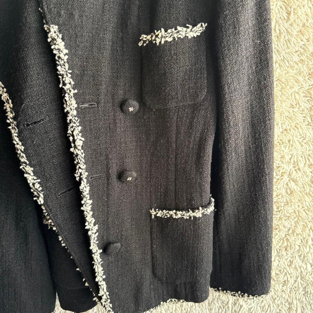 《美品★》INGEBORG インゲボルグ　ツイード　バイカラージャケット　ダブル