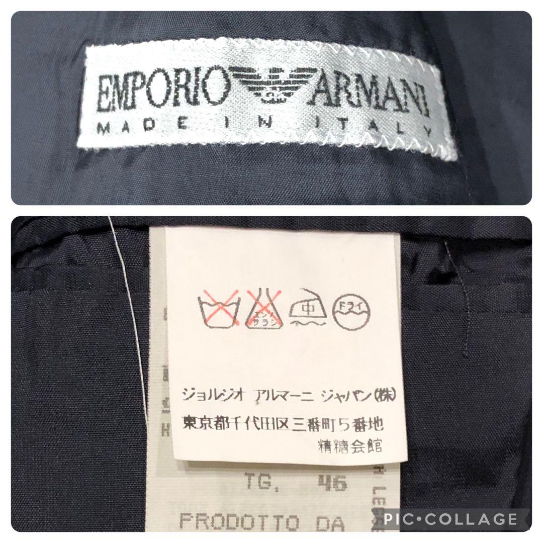 美品✨エンポリオアルマーニ マオカラー スーツ セットアップ 濃紺 46
