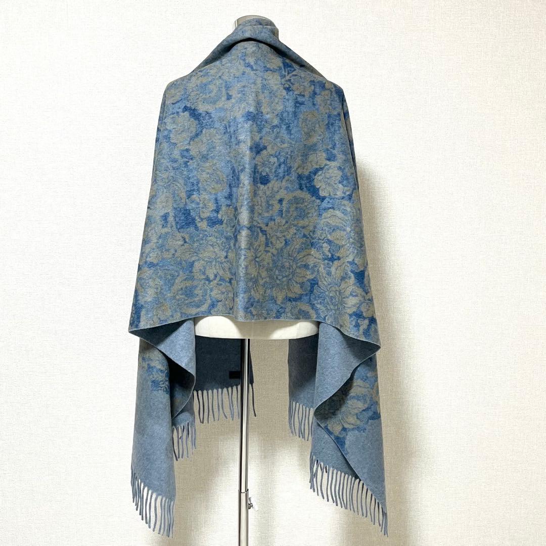 【美品】Loro Piana/ロロピアーナ　大判ストール　花柄　カシミヤ100%
