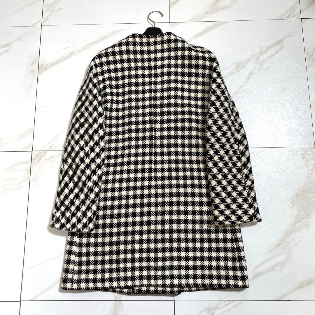 完売♡JENNE 千鳥柄フレンチレトロコート ウール ダブルボタン