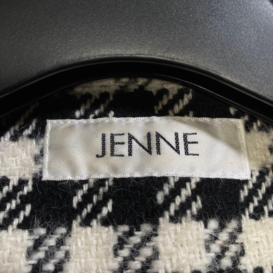 完売♡JENNE 千鳥柄フレンチレトロコート ウール ダブルボタン