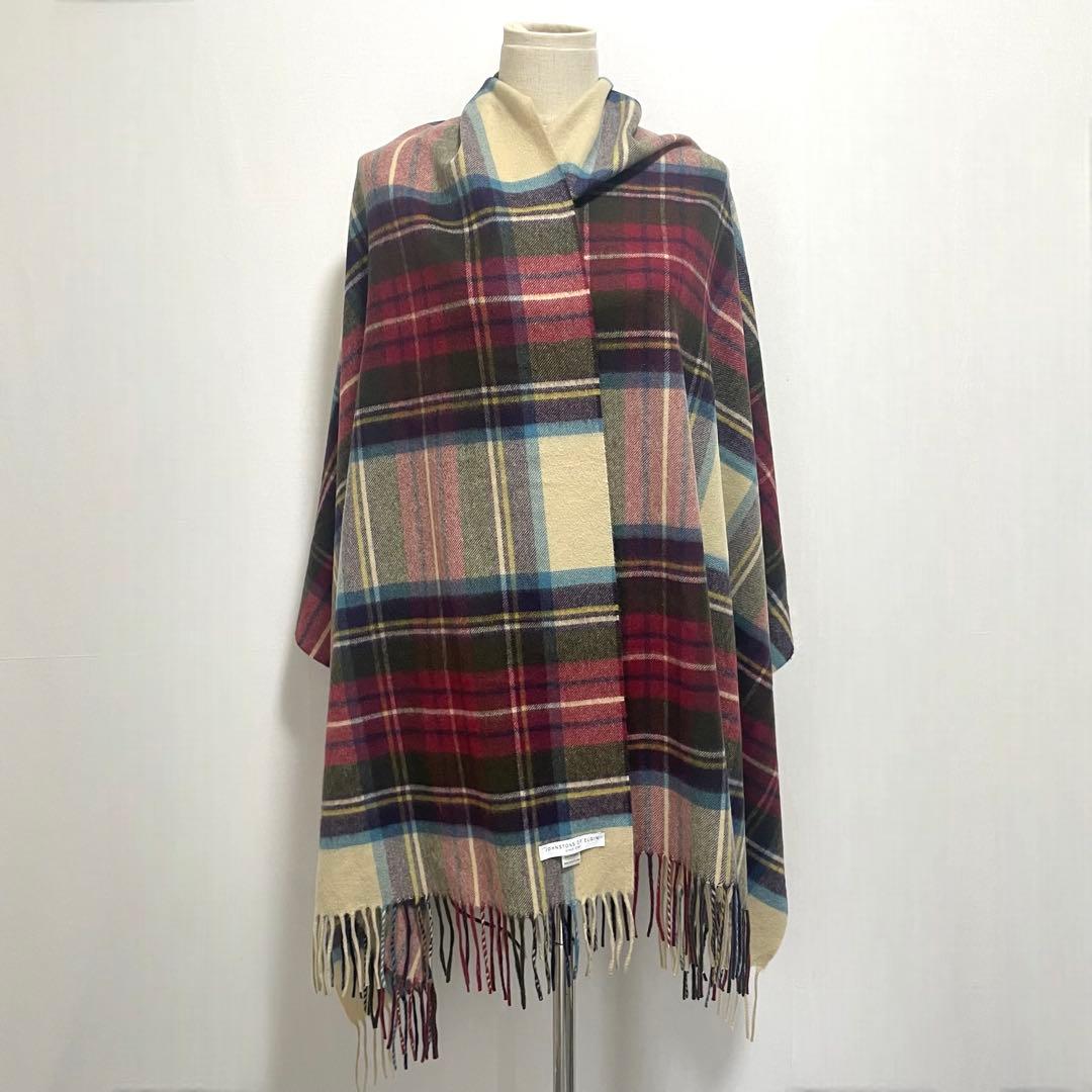 JOHNSTONS ジョンストンズ タータンチェック カシミヤ 大判ストール
