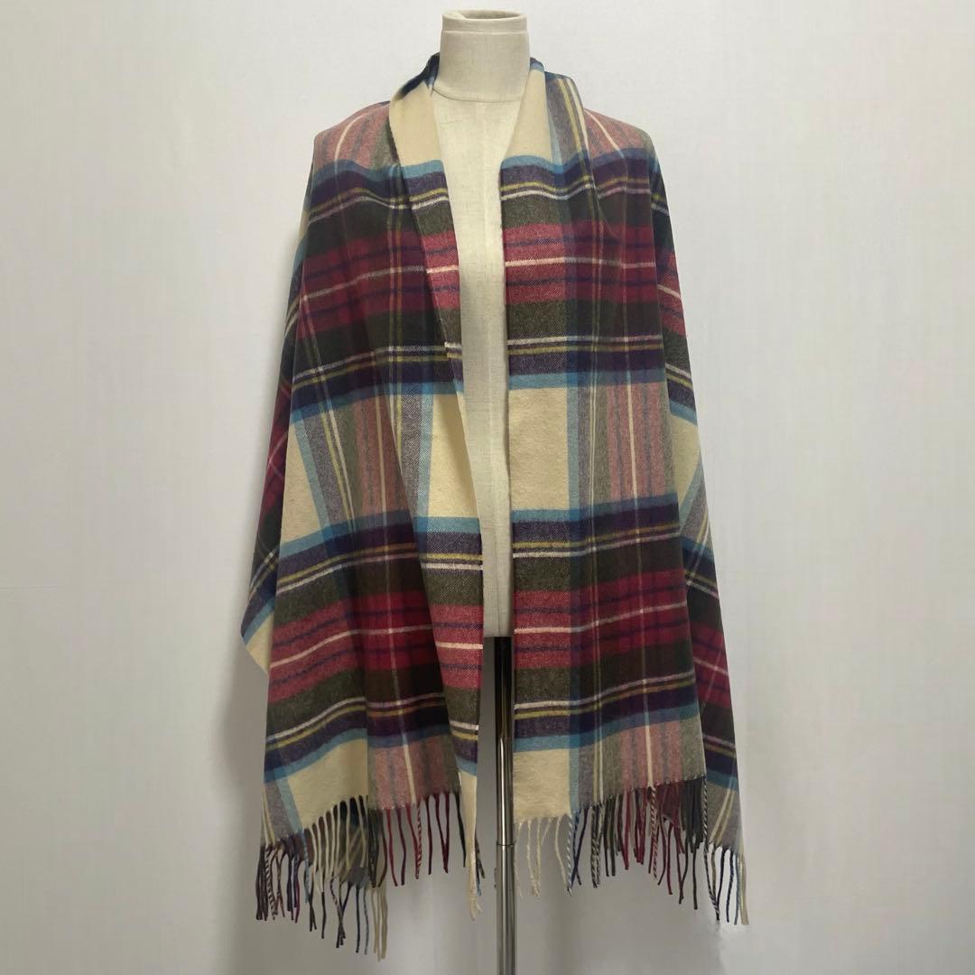 JOHNSTONS ジョンストンズ タータンチェック カシミヤ 大判ストール