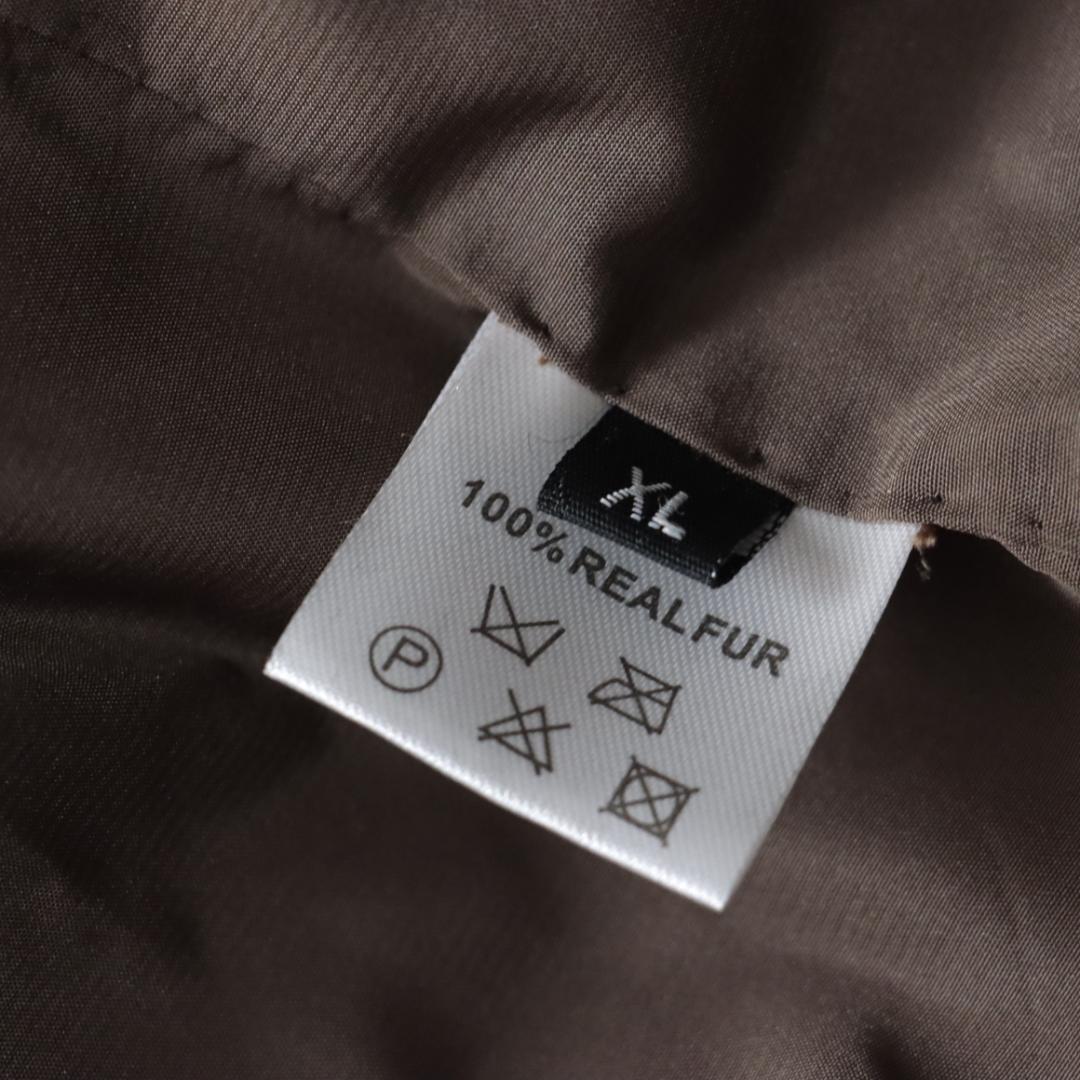 豪華ボリュームファー　レザージャケット　ロングコート　ガウンコート