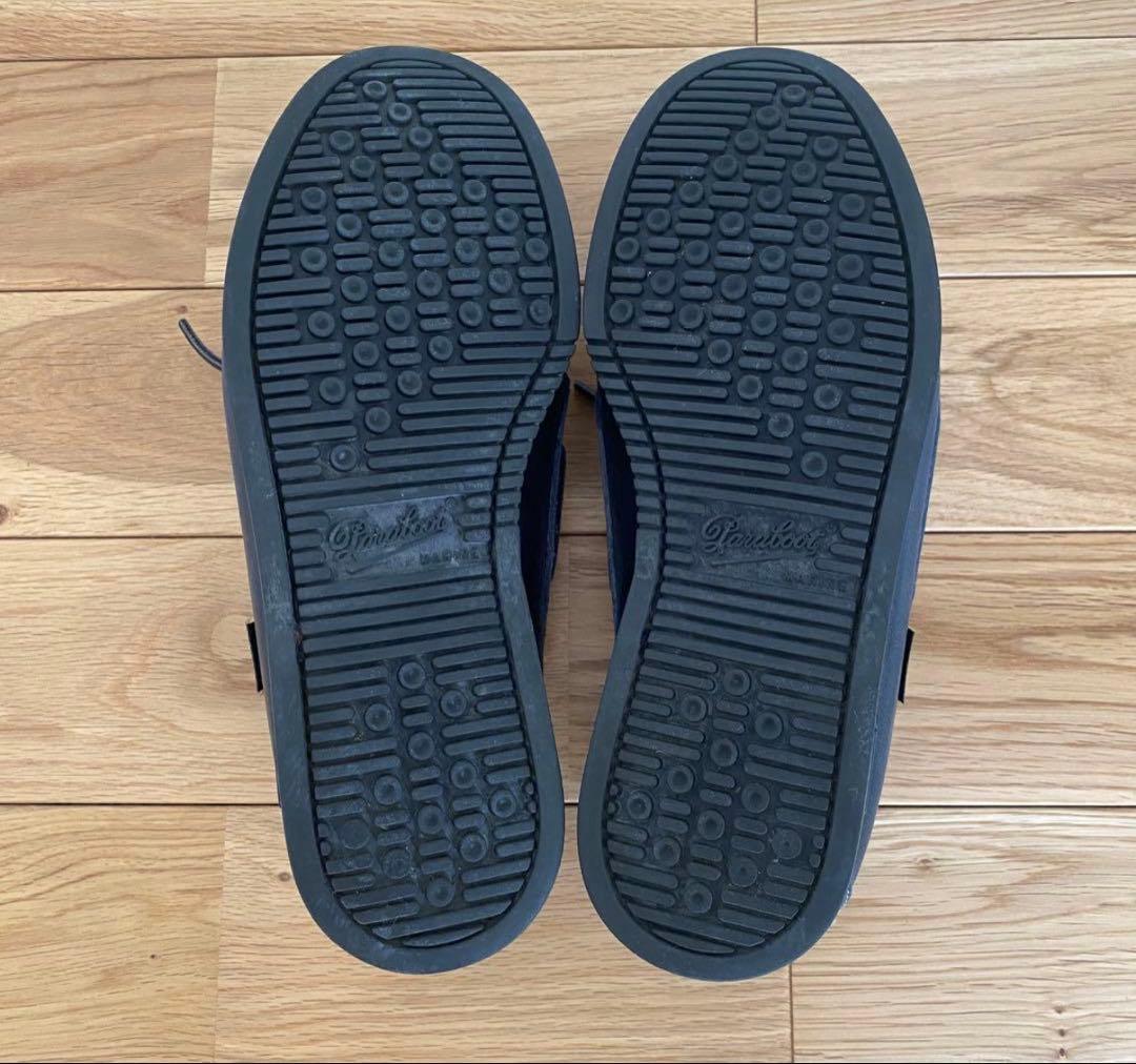 パラブーツ　デッキシューズ　ネイビー レザー