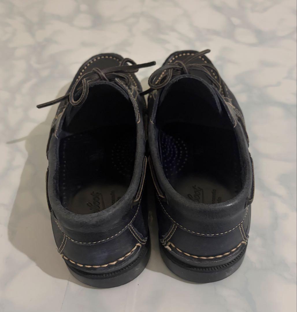 パラブーツ　デッキシューズ　ネイビー レザー