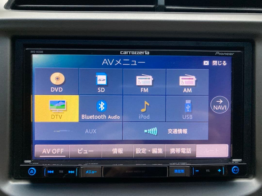 カーナビ CARROZZERIA AVIC-RZ500