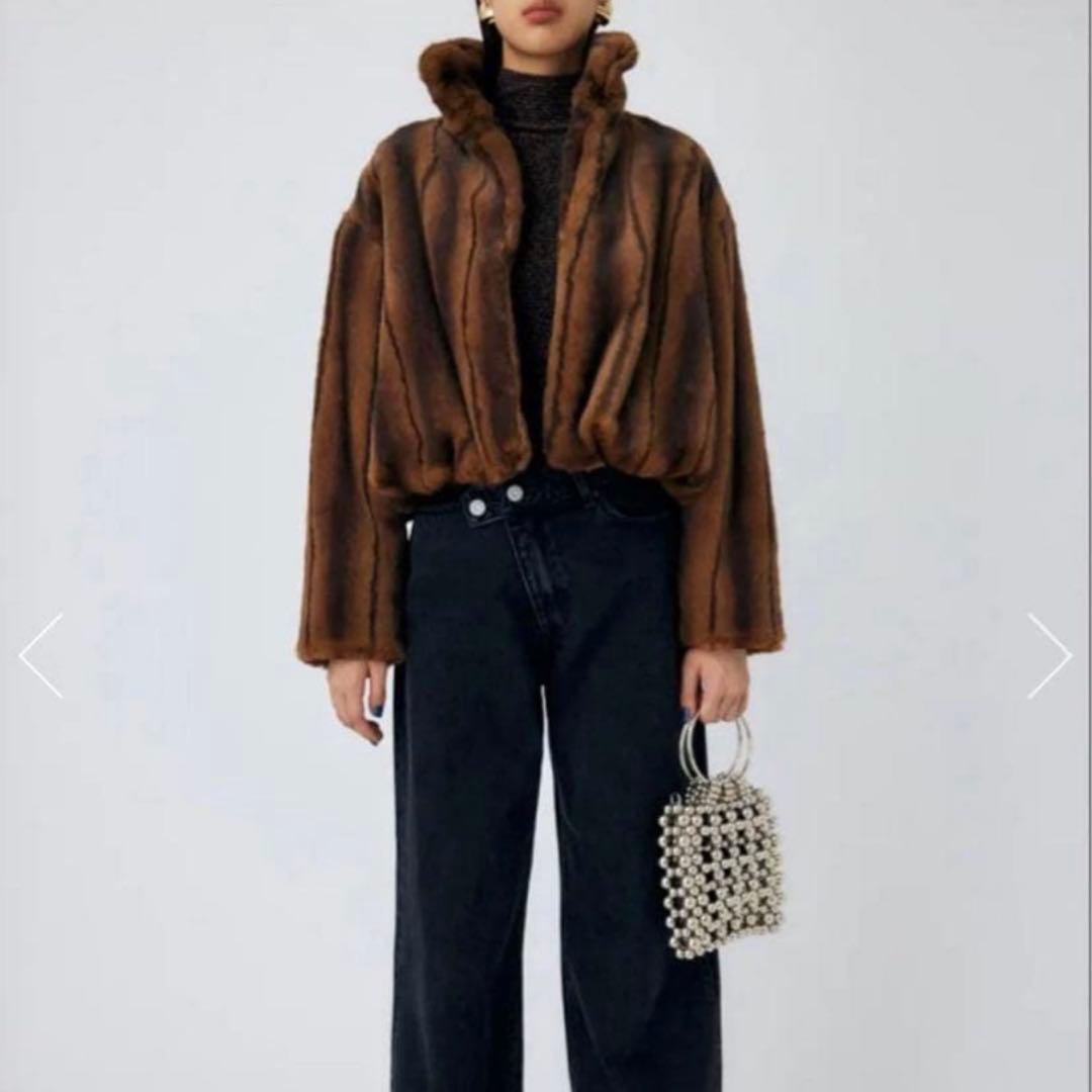 moussy FAUX FUR スタンドカラージャケット