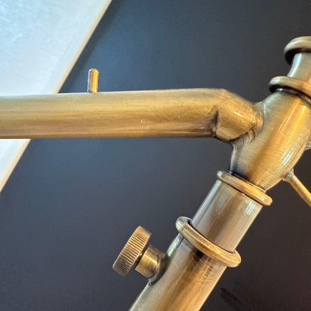 ハンガーラック　傾斜ハンガー　高さ可変　アンティークゴールド③ 残りわずか