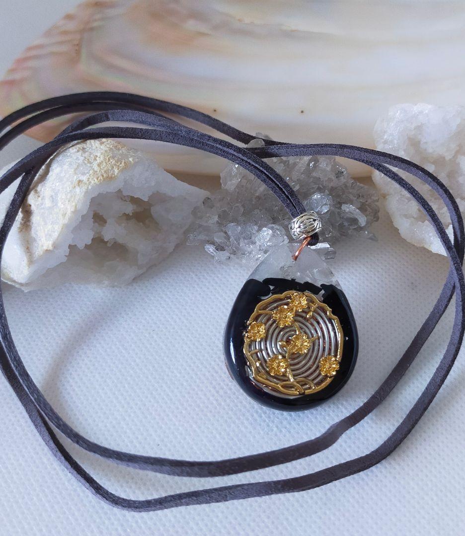 P514 オルゴナイト　天然石　パワーストーン　ネックレス　ペンダント