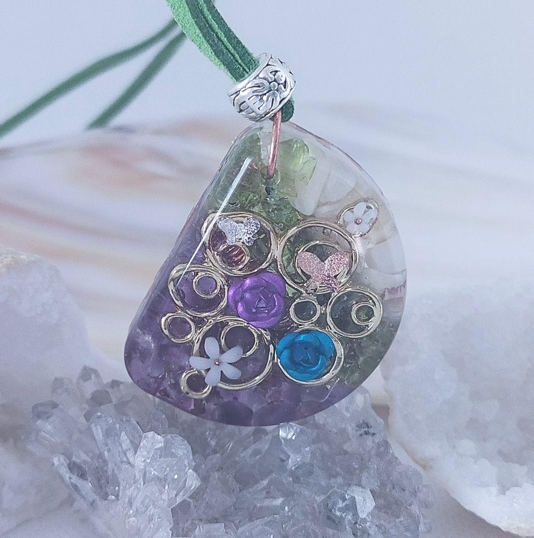 P514 オルゴナイト　天然石　パワーストーン　ネックレス　ペンダント