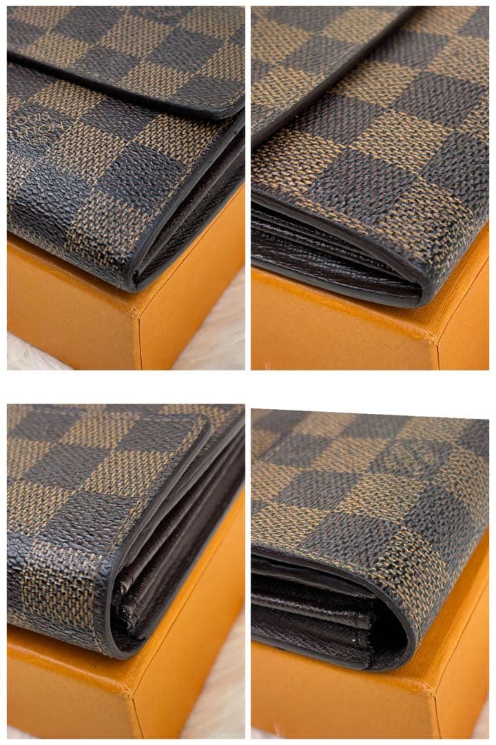 美品！ルイヴィトン 長財布 ダミエ エベヌポルトフォイユ サラ カード10枚収納