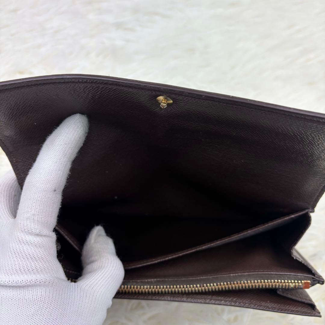 美品！ルイヴィトン 長財布 ダミエ エベヌポルトフォイユ サラ カード10枚収納