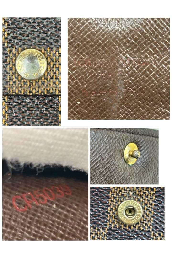 美品！ルイヴィトン 長財布 ダミエ エベヌポルトフォイユ サラ カード10枚収納