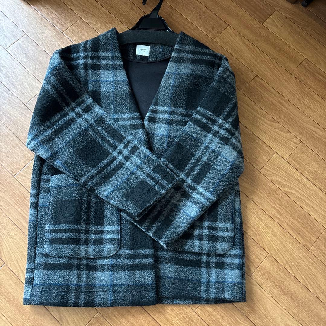コート アウター スライバーガウンコート　チェック柄