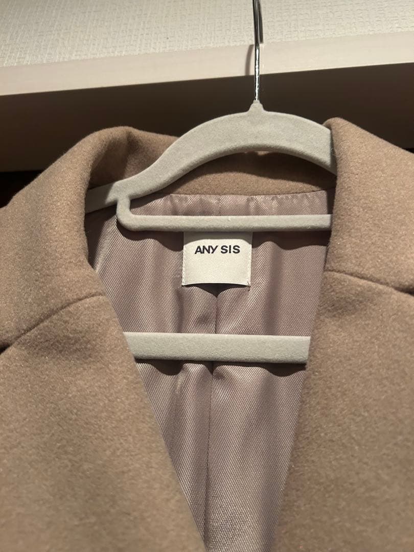 専用⭐︎ANY SIS ウールライクロングチェスターコート ライトベージュ　S