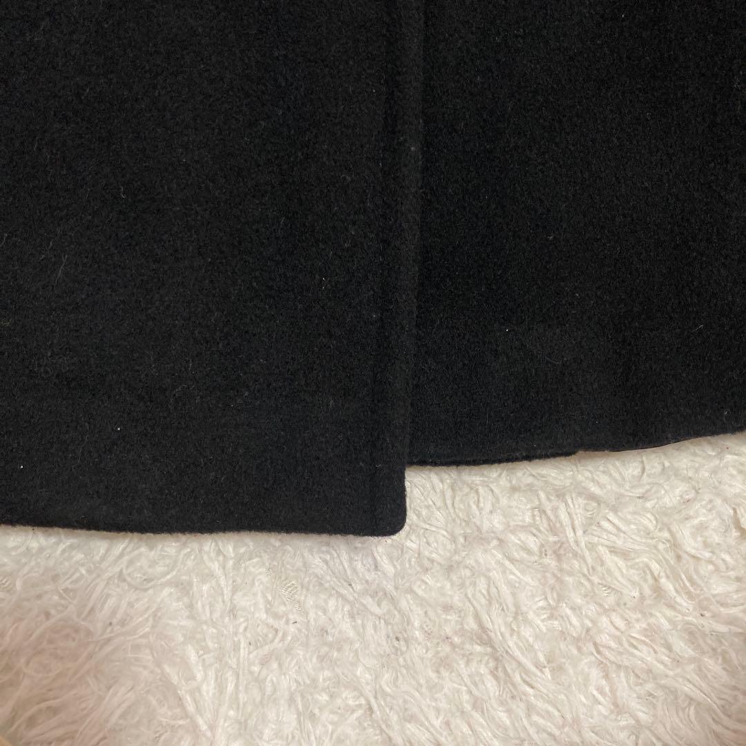 MaxMara ロングコート ブラック 40 ベルト キレイめ オフィス 上品