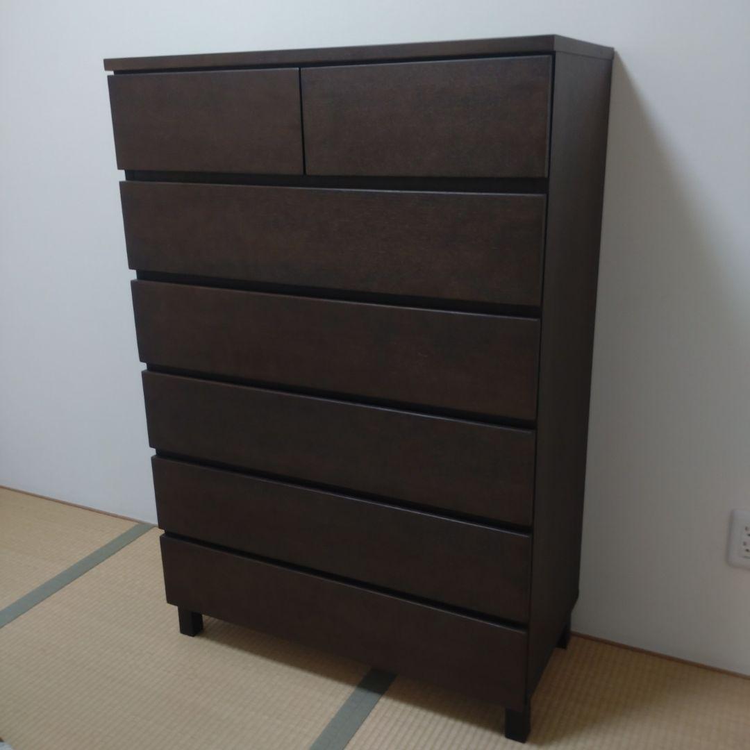 Leon0527です。無印良品 タモ材 チェスト 6段 ワイド 脚付き