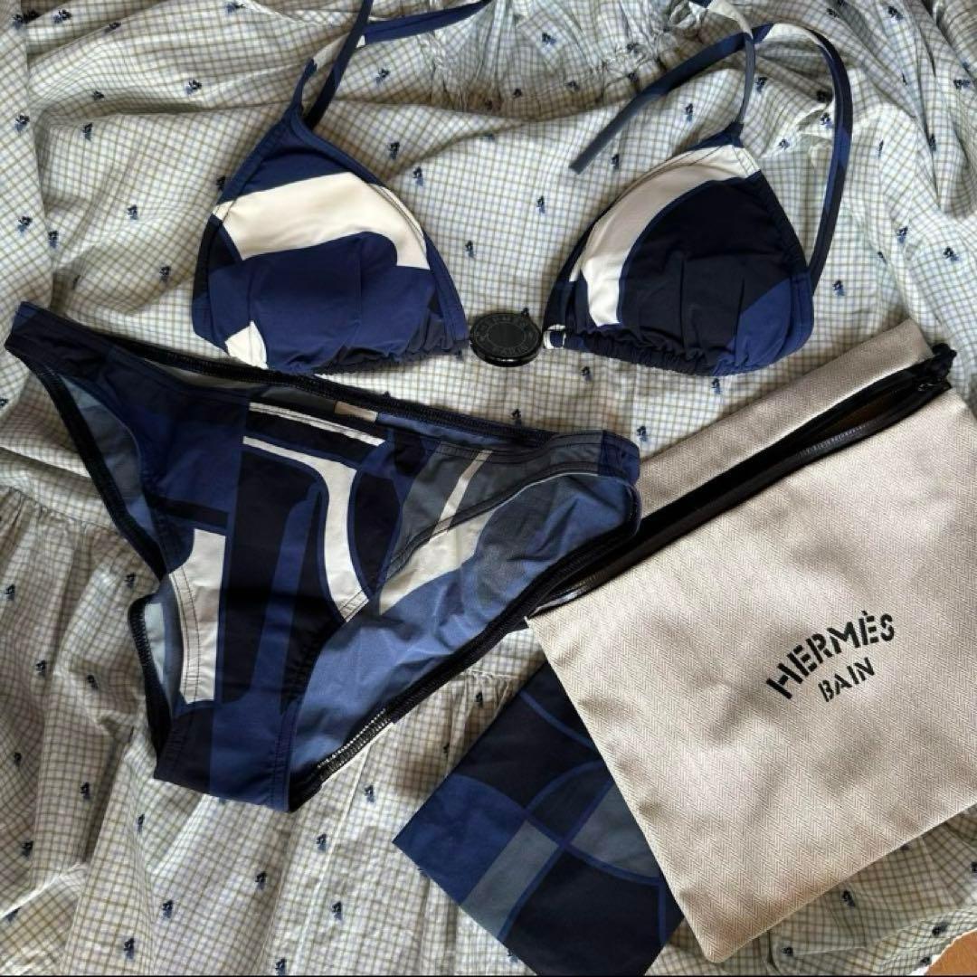 エルメススカーフ柄ビキニセット水着kn