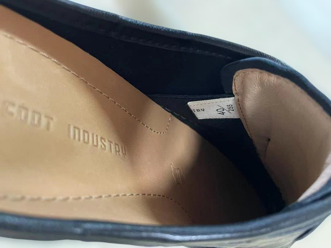 FOOT INDUSTRY ブラック サボサンダル 本革レザー 25.5（40）