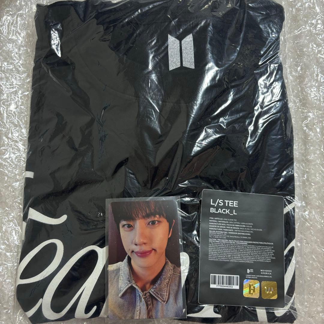 BTS jin ジン ロンT ブラック L サイズ