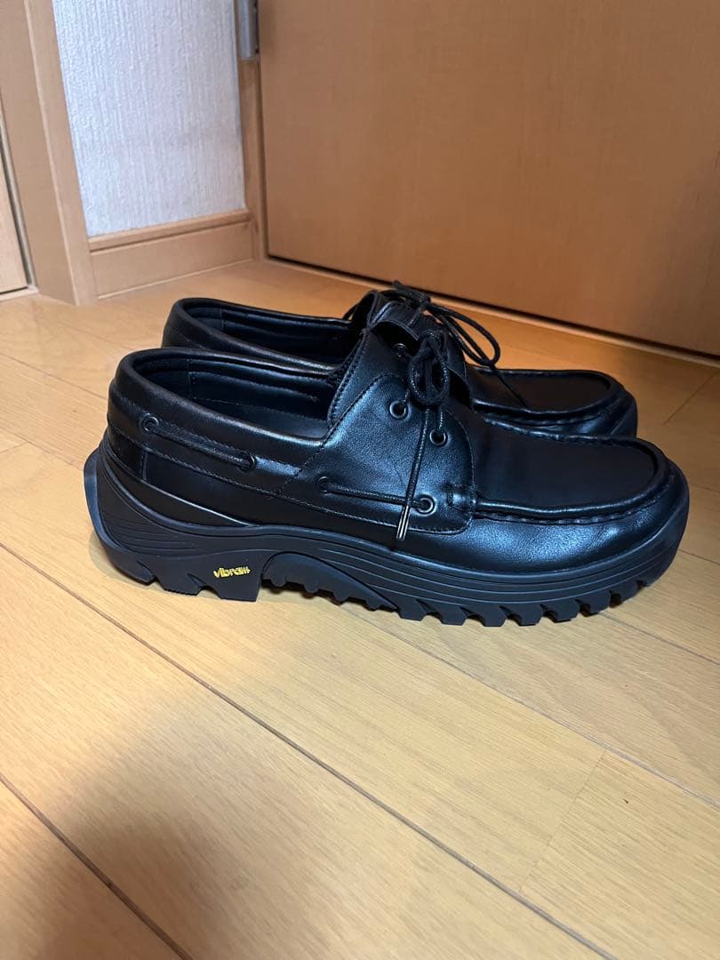 Noda416 ZARA ビブラムソールレザーデッキシューズ 27cm