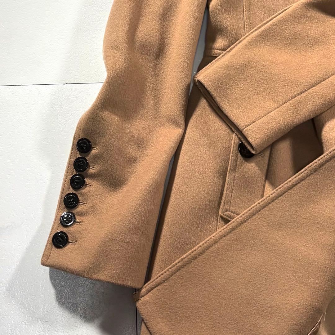 カシミヤ混●バーバリー ロンドン ウール コート ノバチェック BURBURRY