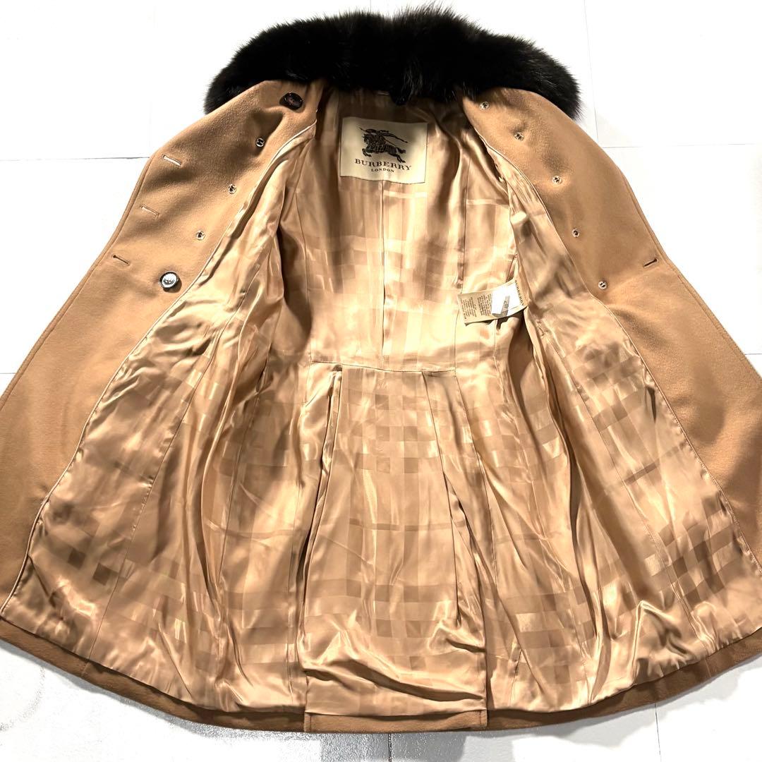 カシミヤ混●バーバリー ロンドン ウール コート ノバチェック BURBURRY