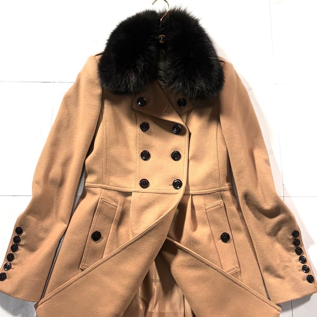 カシミヤ混●バーバリー ロンドン ウール コート ノバチェック BURBURRY