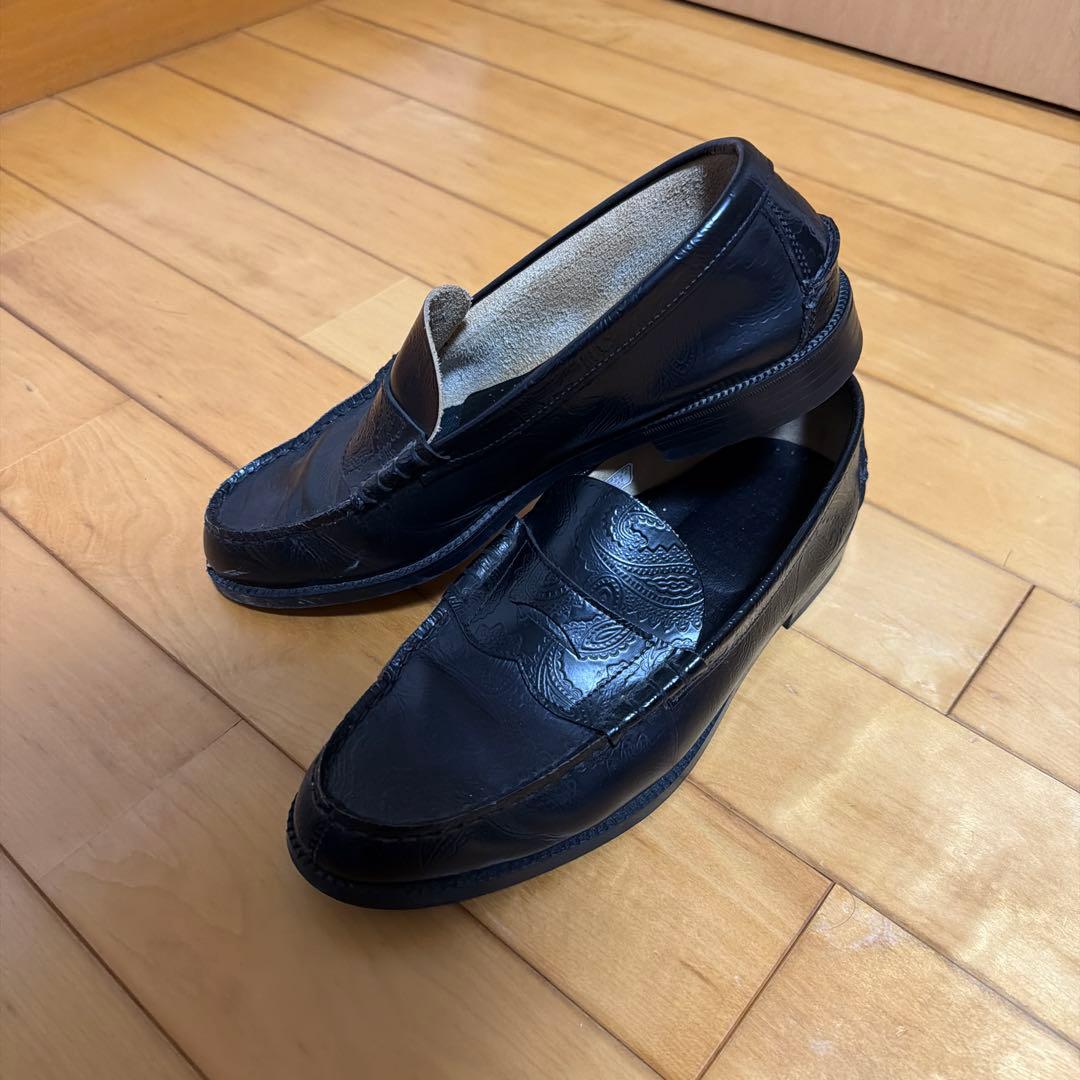 ケンフォード ローファー 26.5㎝ ペイズリー 黒