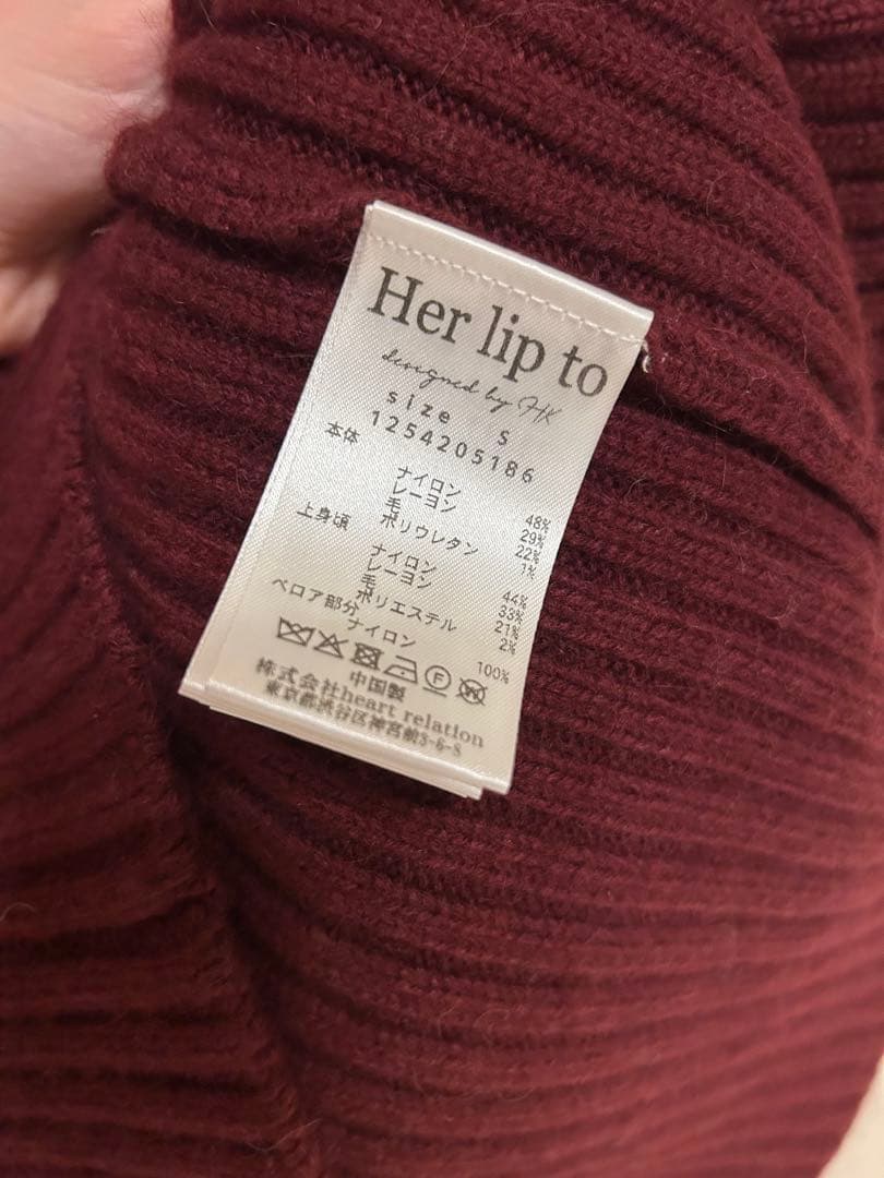 ワンピース Moor Argyle Ribbon Knit Dress herlipto