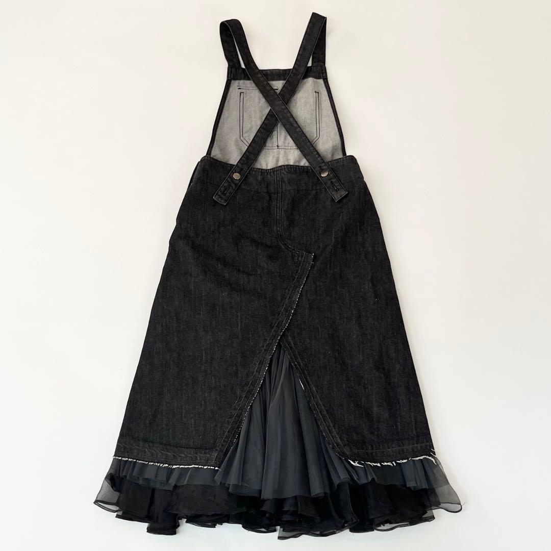 ▼人気完売品✨ラベルエチュード ベルヴィンテージ チュールドッキングデニムサロペ