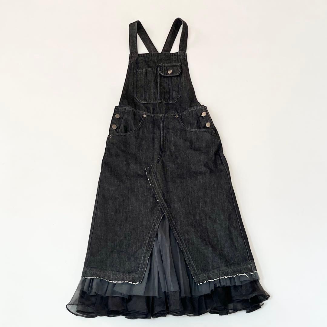 ▼人気完売品✨ラベルエチュード ベルヴィンテージ チュールドッキングデニムサロペ