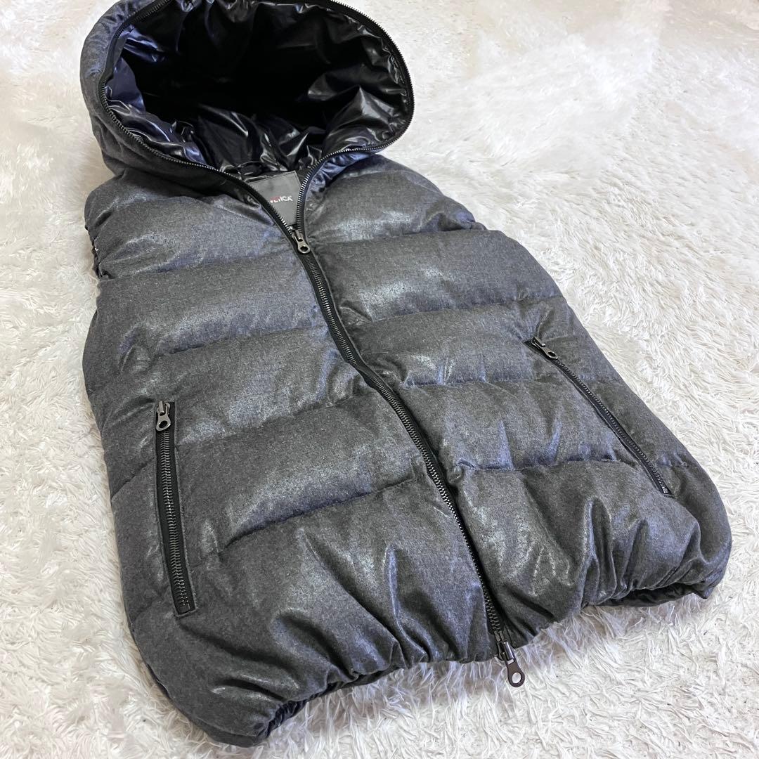 極美品 デュベティカ 別注 ダウン ベスト カシミヤ FEBEDUE グレー