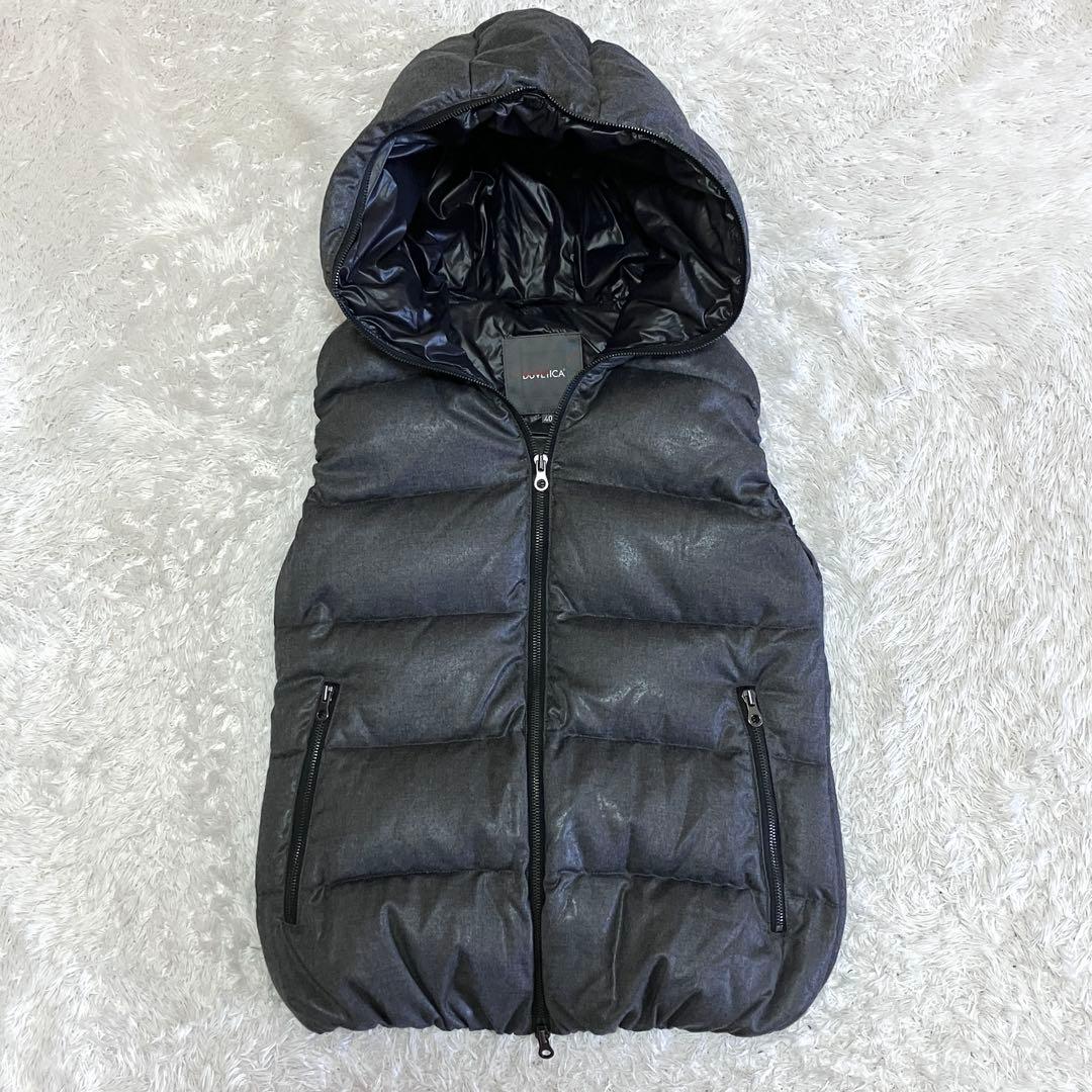 極美品 デュベティカ 別注 ダウン ベスト カシミヤ FEBEDUE グレー
