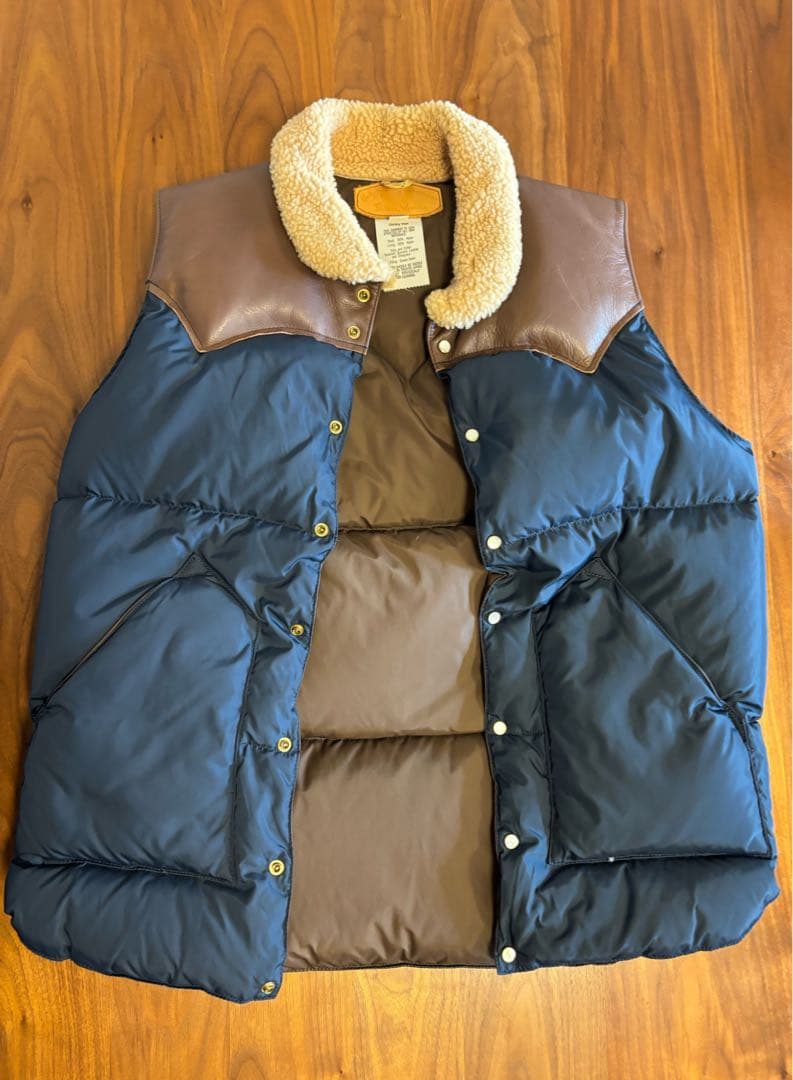ロッキーマウンテン ダウンベスト サイズ40 ネイビー メンズ